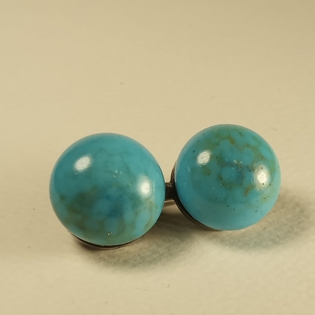 Fine Little Antique Turquoise Pin Diaper / Baby: Safety clasp show item to be baby pin.