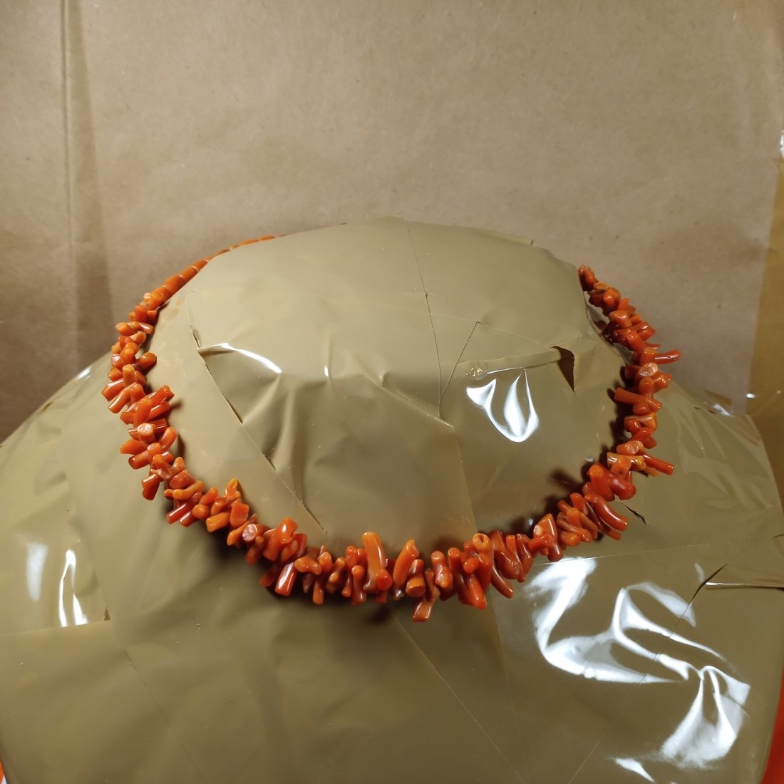 Stunning All Natural Mediterranean Branch Coral Necklace: Nothing missing or broken. Measures 14 1/2 inches. Extension available for $5 additional.