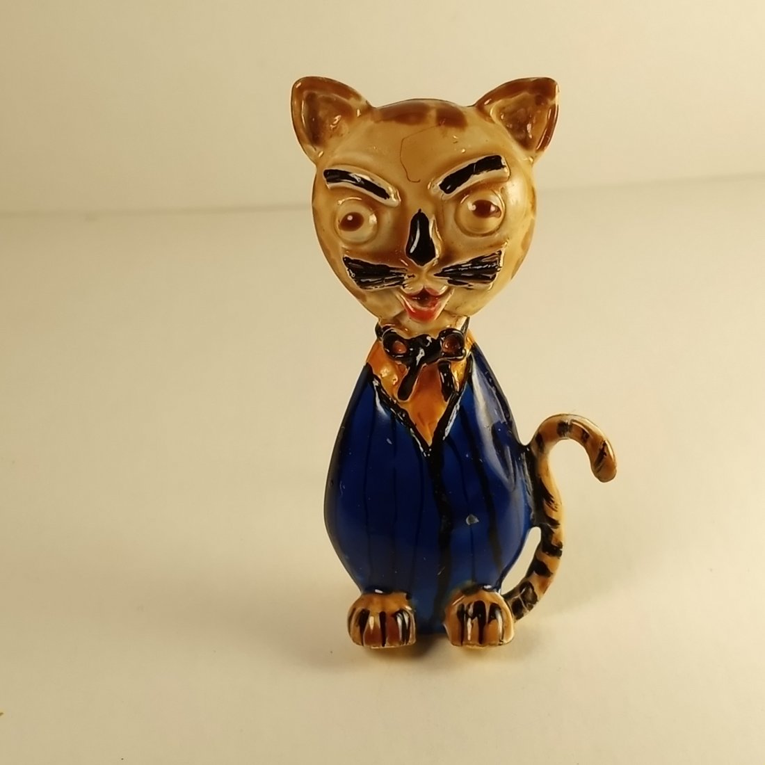 Vintage Original Enamel Robert Brooch Smarty Cat (1 of 4)