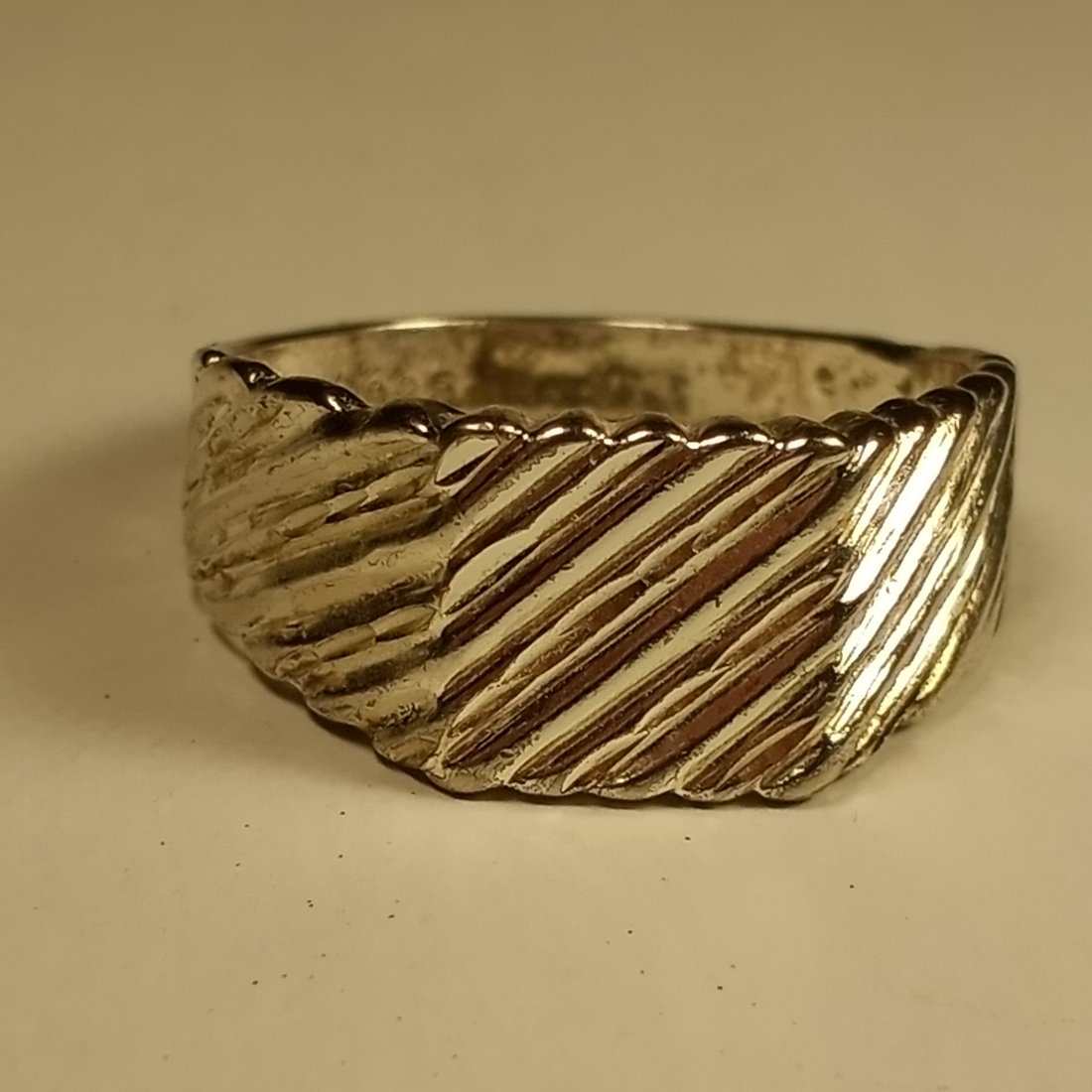 Fine Mid-Century Modern Sterling Silver Ring sz 11 (1 of 4)