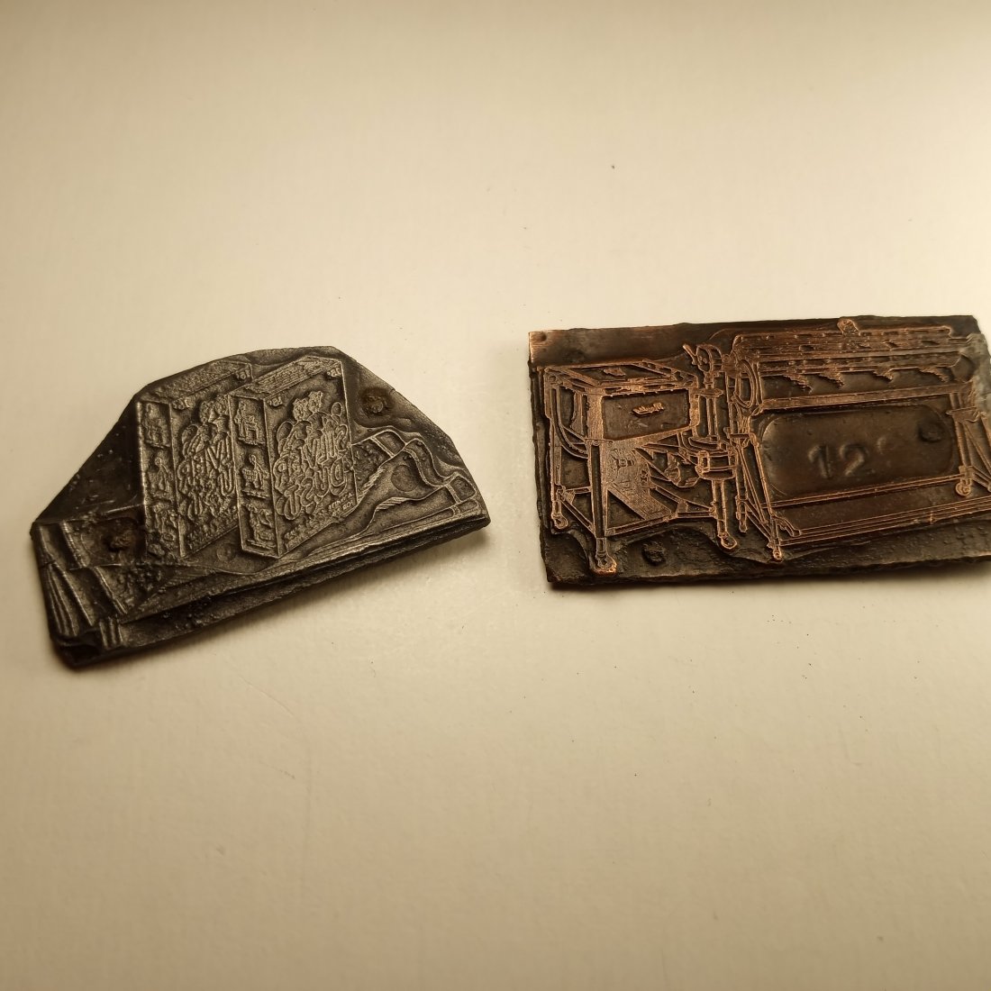 Antique Pair Printer's Blocks (1 of 4)