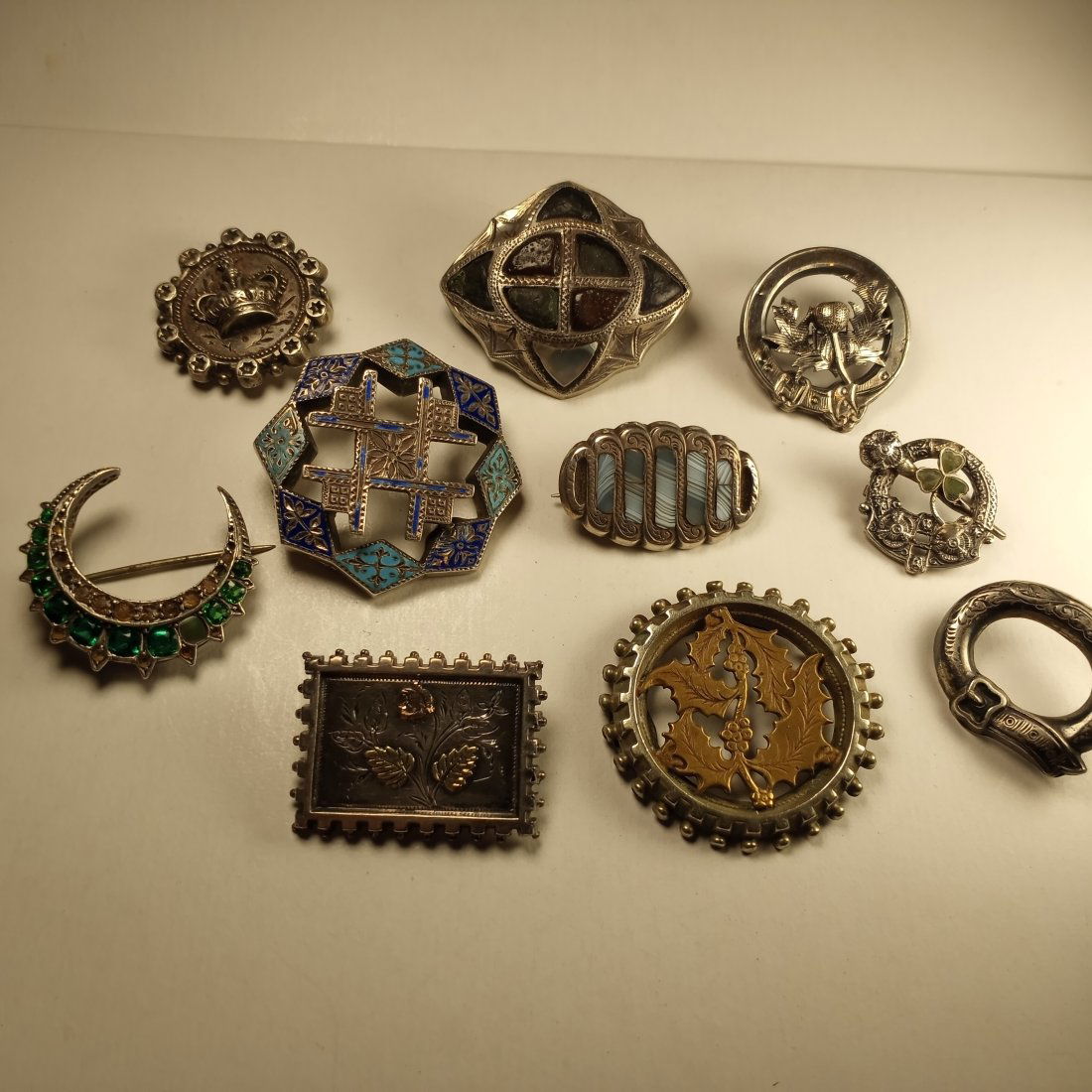 Lot of Antique Celtic Jewelry Elements Brooches & Pins (1 of 9)
