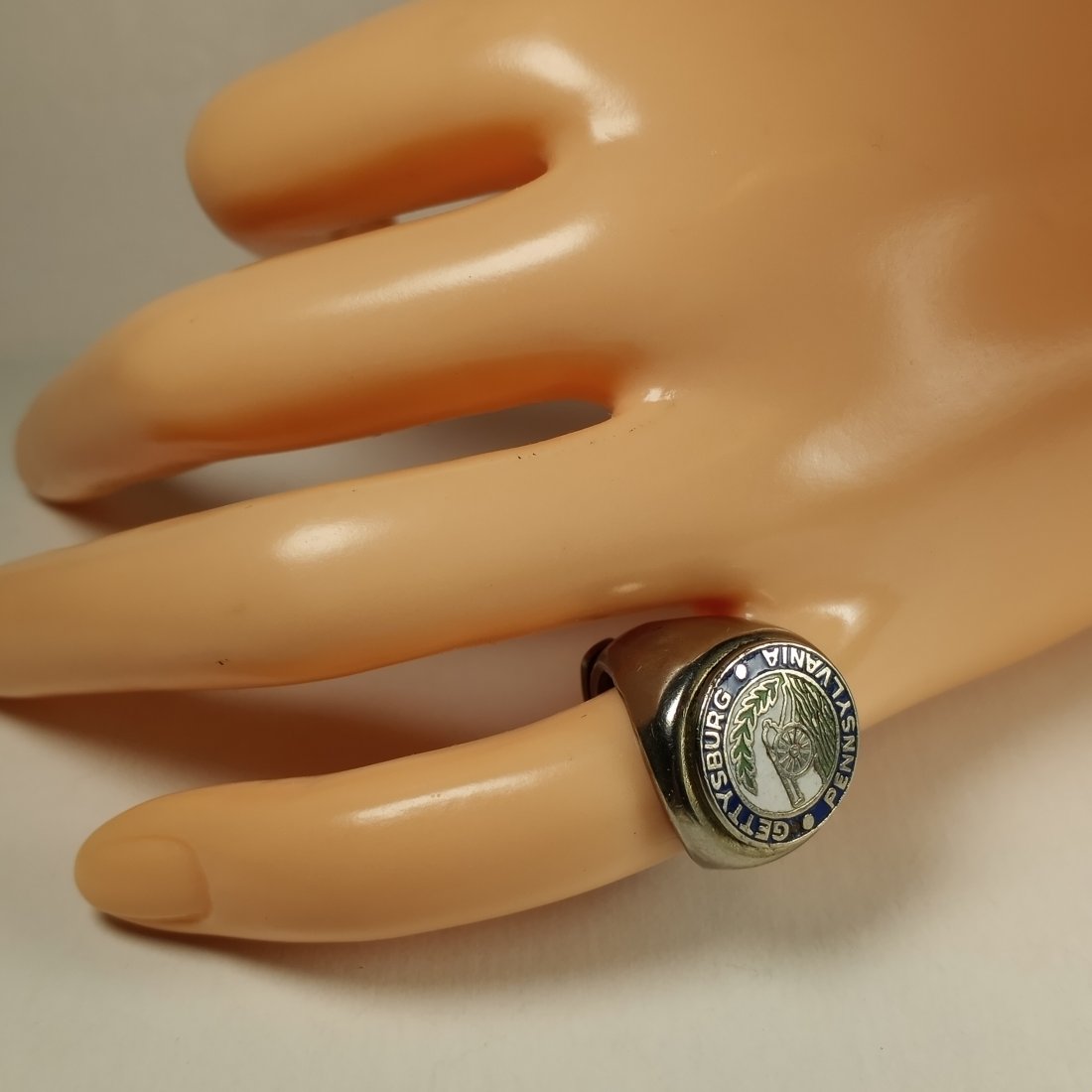 Vintage Silver Unique Gettysburg Civil War Memorial Ring (1 of 3)