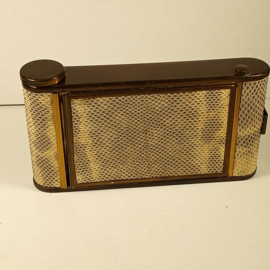 Vintage Snakeskin Combination Compact and Cigarette Case (1 of 7)