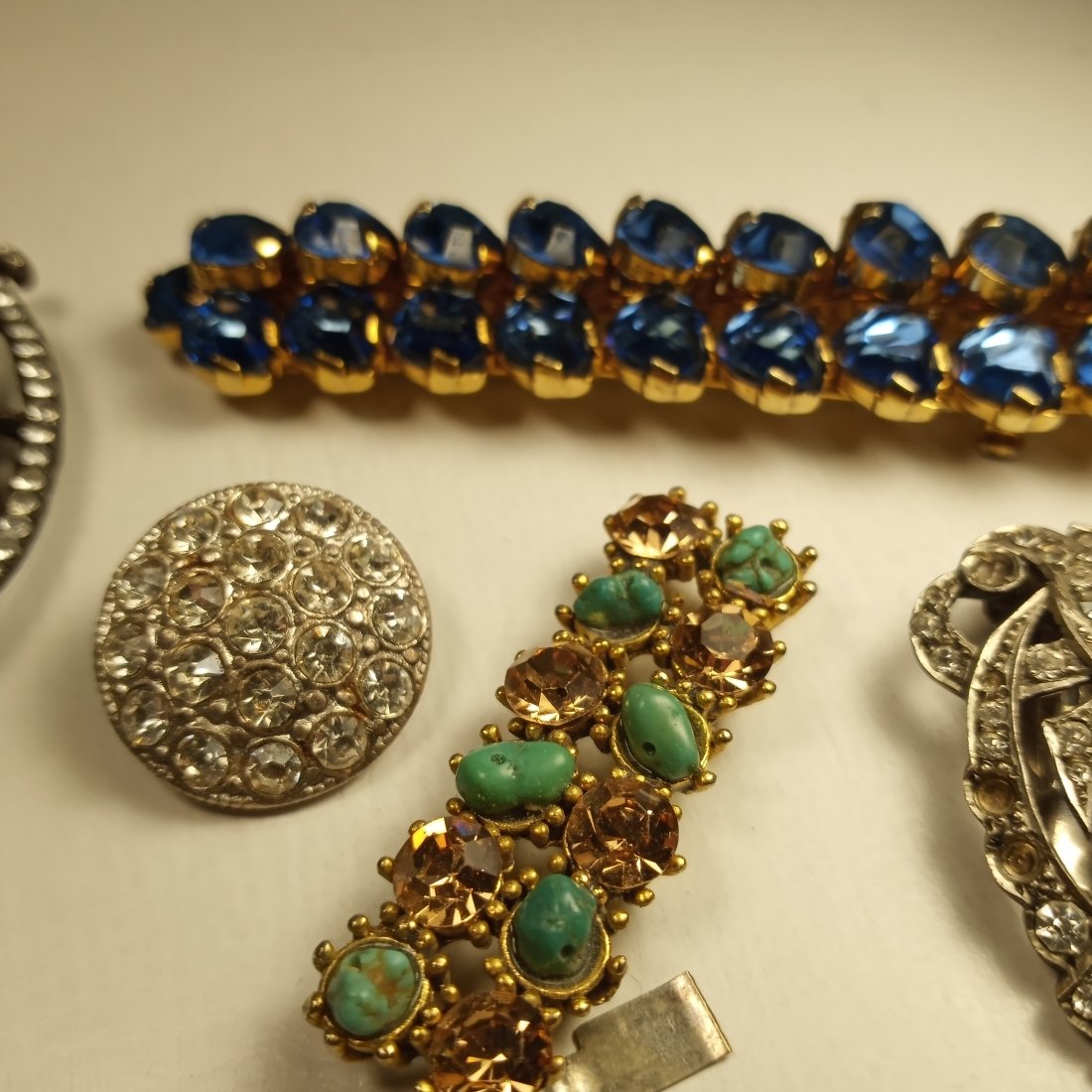 Mixed Jewelry Elements for Repurpose Rhinestones Turquoise Silver (1 of 5)