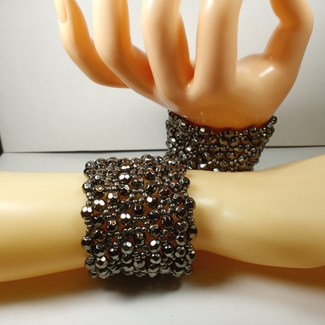 Pair Wide Stretch Bangle Bracelets (1 of 3)