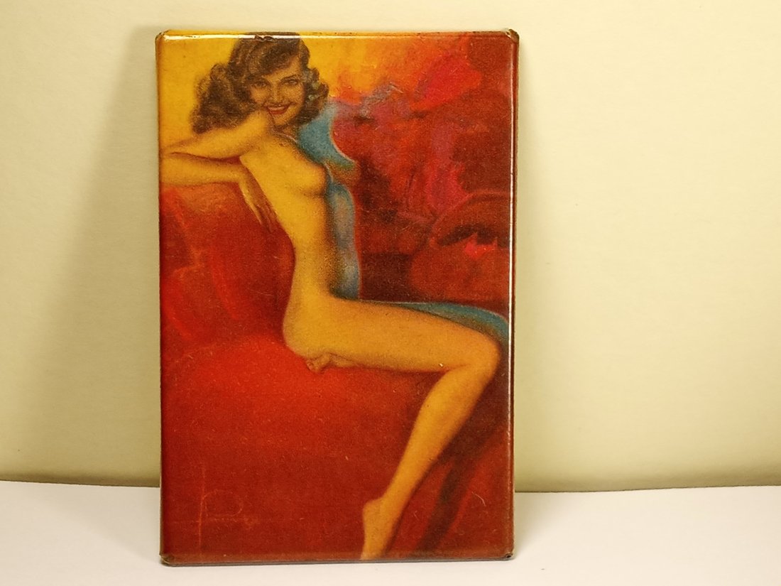 Early Alberto Vargas Pin-up Guy's Vanity Hand Mirror (1 of 3)