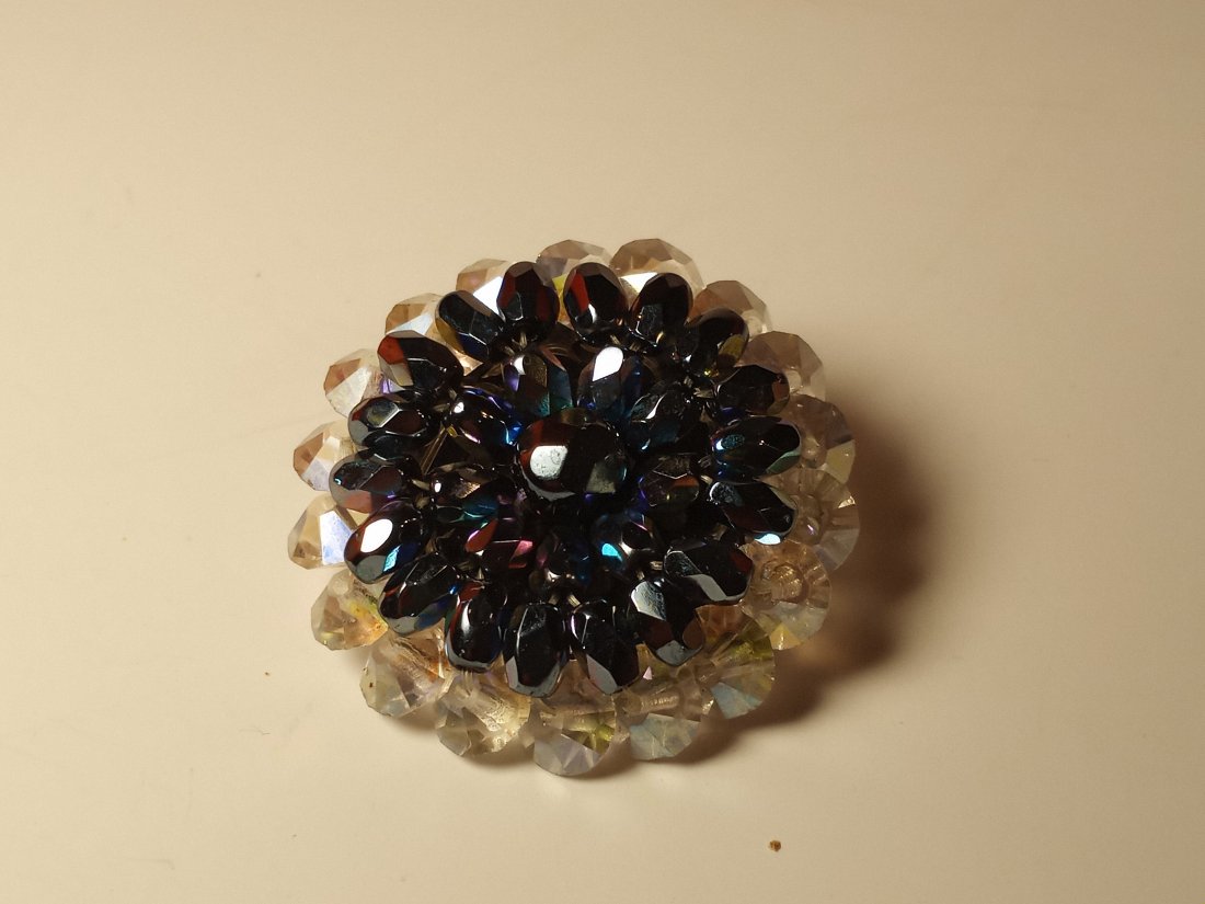 1930's Pretty Vintage Iridescent Brooch Pin Germany (1 of 4)