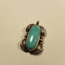 Native American Vintage Silver & Turquoise Necklace Pendant