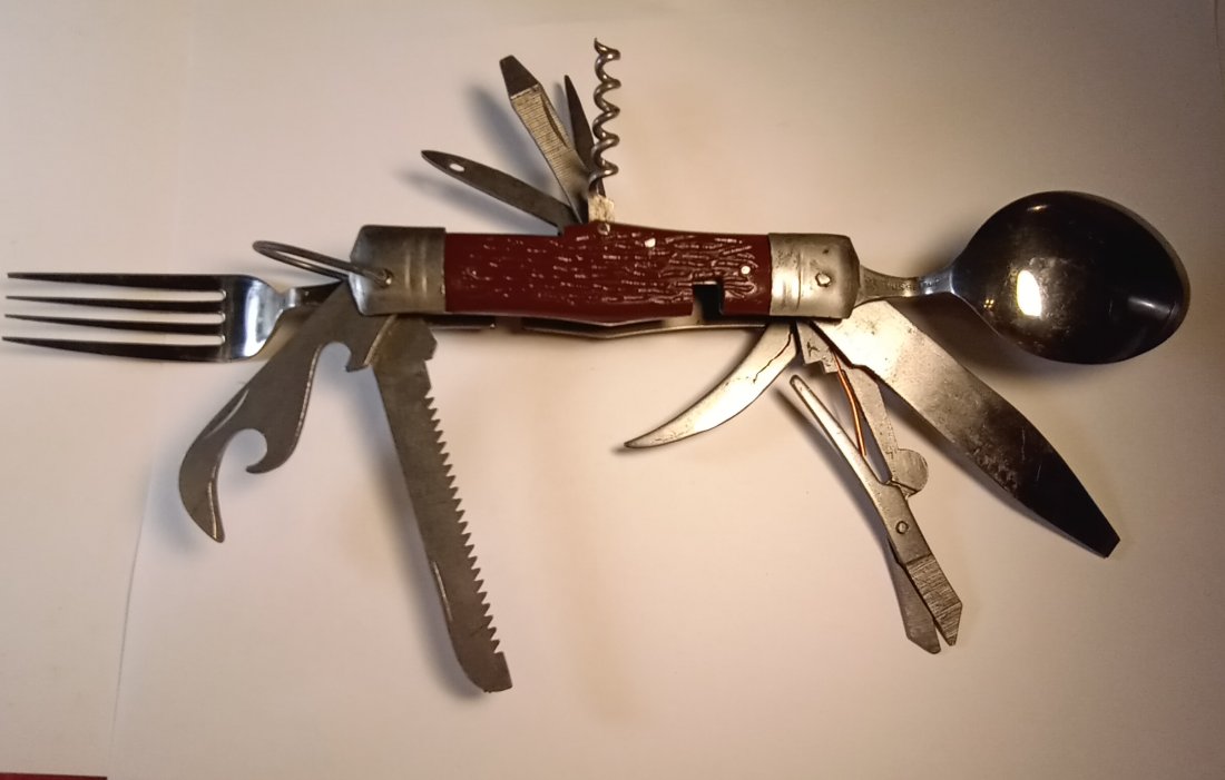 Vintage Japan 11 Utensil Camping Utility Survival Knife (1 of 6)