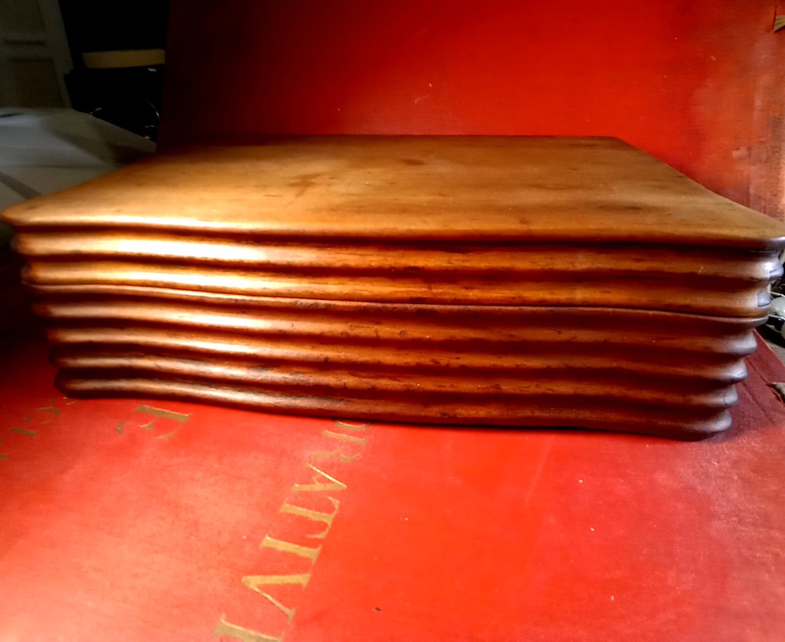 Cool Antique Hand Made Wood Jewelry Box: Each corner is dovetail joined. Hinge is good. Appears to be maple wood.