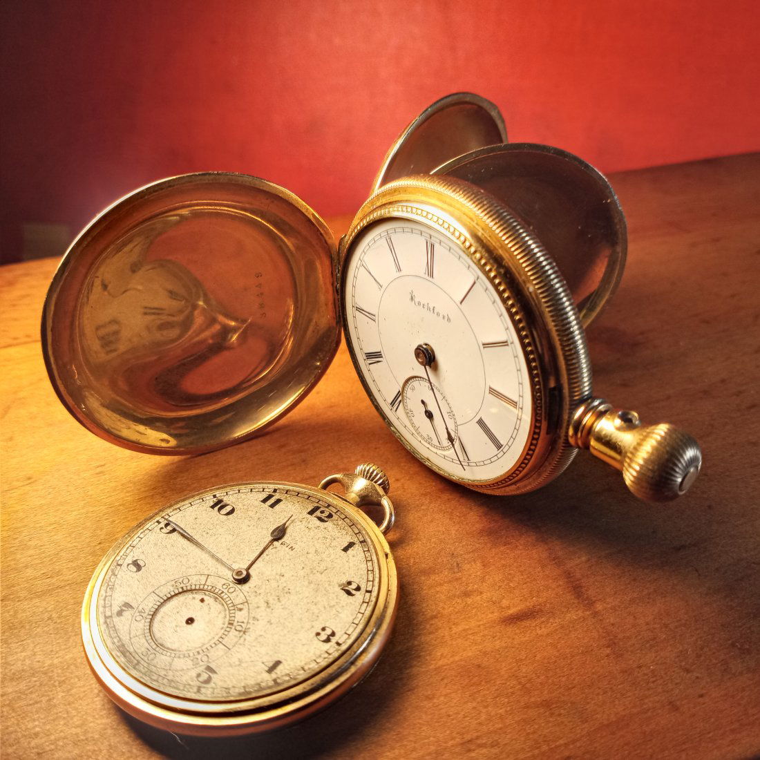 Pair of fine Antique Pocket Watches for Repair Rockford Elgin (1 of 11)