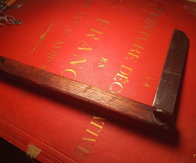 Large Oak Handle Antique Carpenter Sliding T Bevel Squaring Tool (1 of 9)