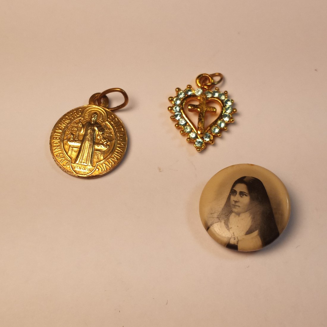 Diederick Schaefer Antique Pin Pendants Saint Bernadette: Saint Bernadette Soubirous 1844-1879 photo.