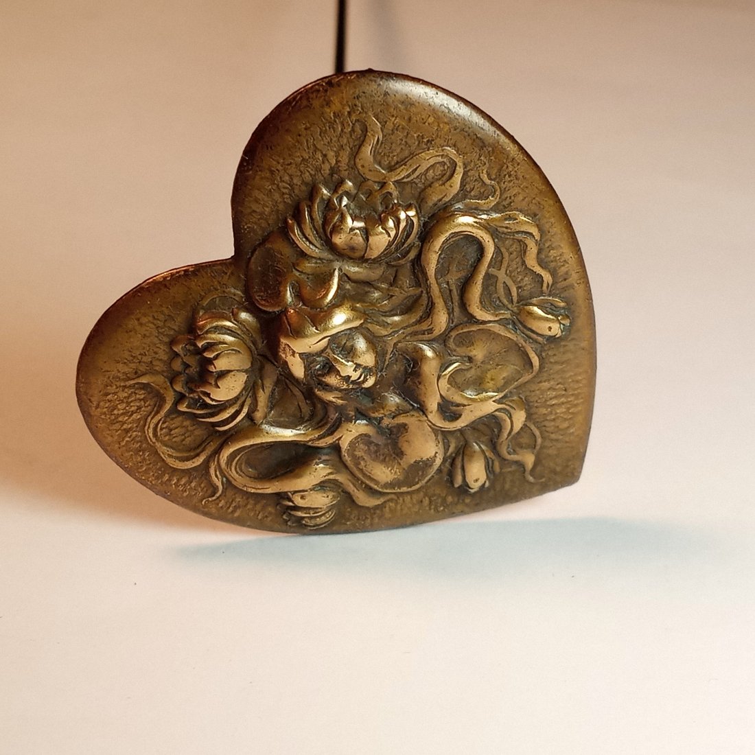 Art Nouveau Vintage Brass Hat Pin (1 of 3)