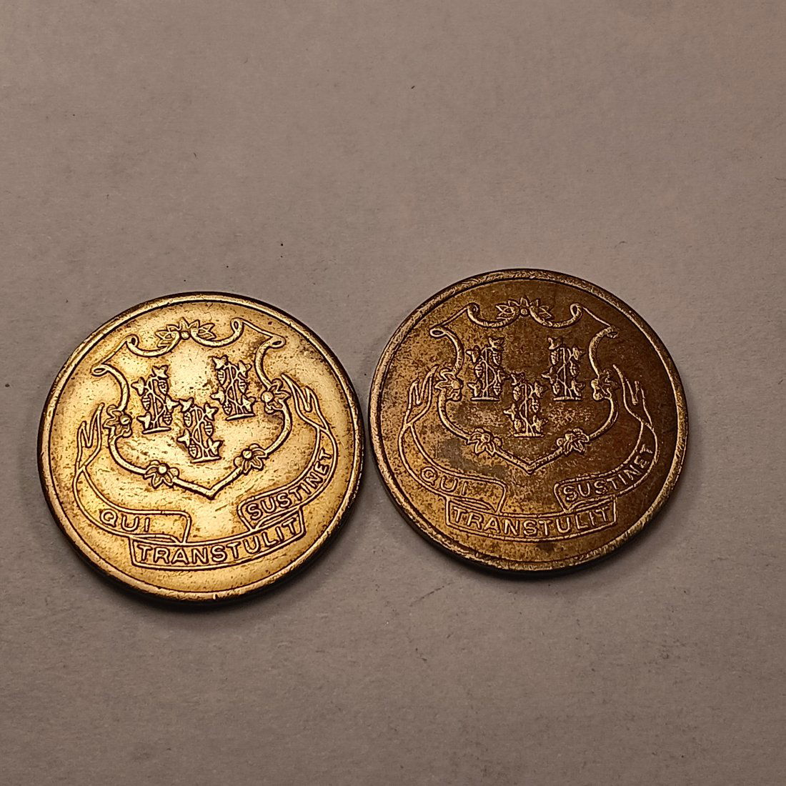 Exonumia Lot of Two Connecticut Turnpike Tokens: Issued 1982.