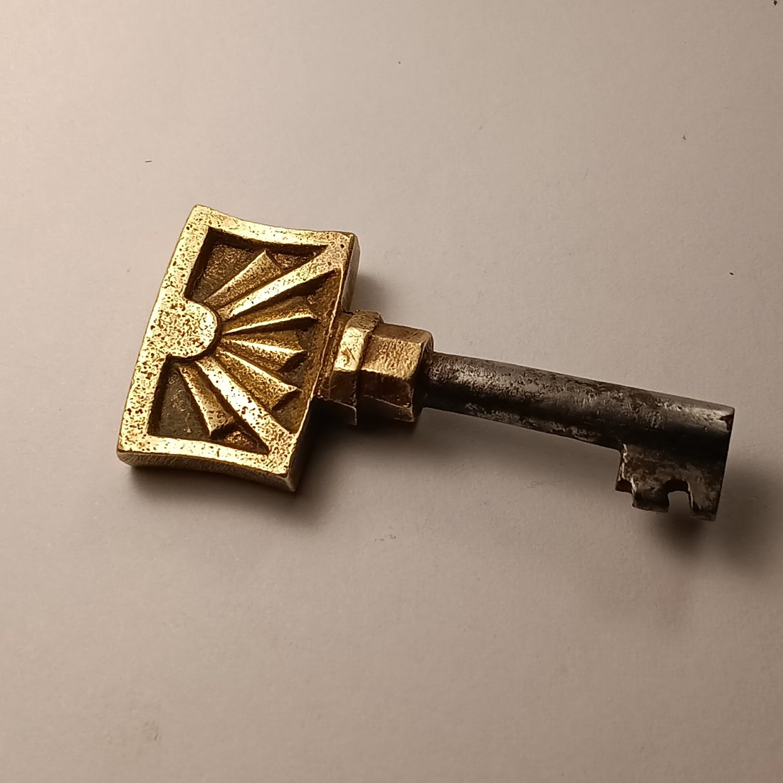 Fine Period 1920's Art Deco French Brass Key (1 of 2)