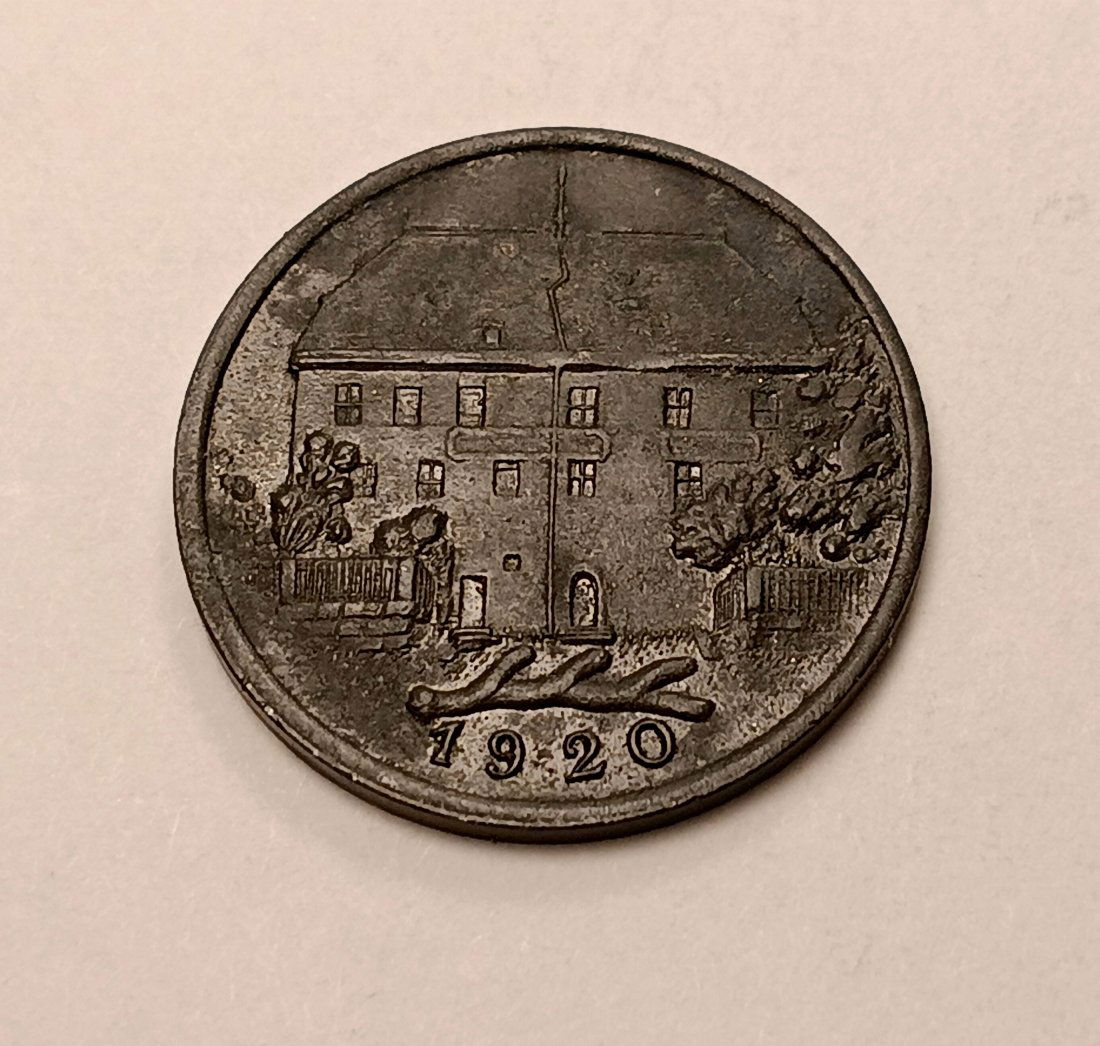 Germany Early Weimar Republic Zinc Coin 10 Pennies 1920 Rare (1 of 4)