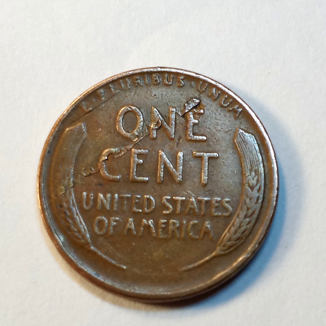 Lincoln Wheat Penny Error Coin (1 of 2)