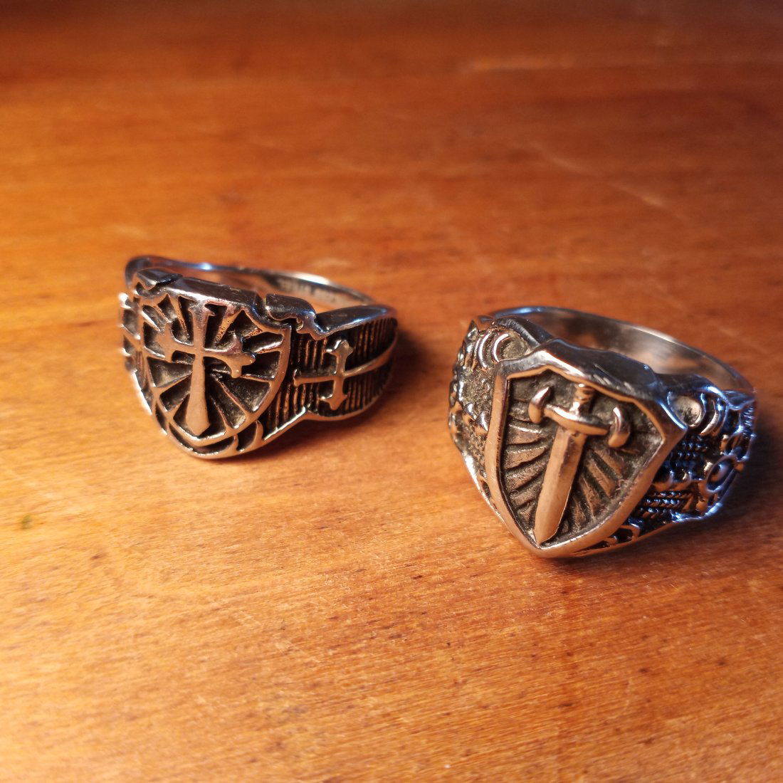 Pair Stainless Steel Gladius Sword Rings (1 of 7)