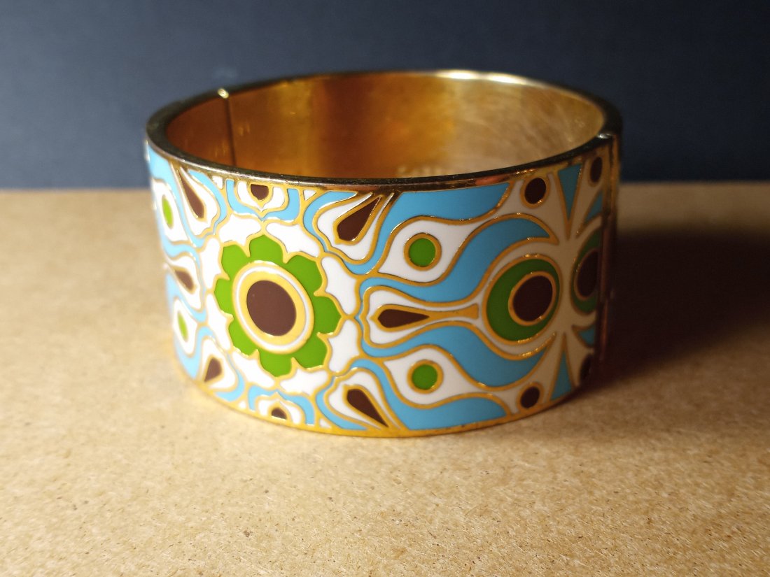 Fine Florence Broadhurst for Kate Spade New York Designer Cuff Bracelet Enameled (1 of 5)