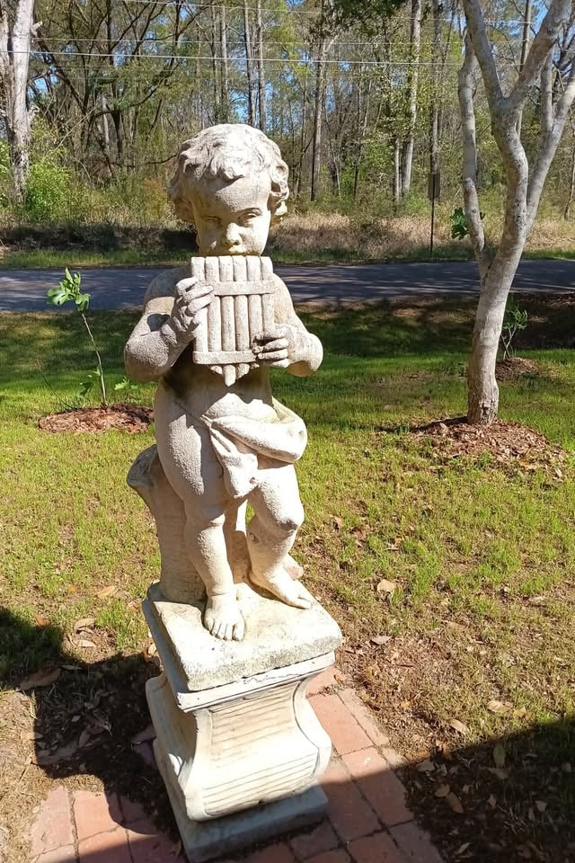 Antique Italian Trio of Vicenza Stone Putti Minstrels (1 of 2)