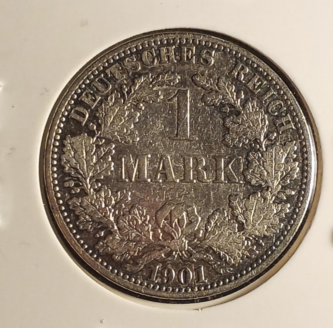 1901 A One Mark Silve Coin Imperial Germany Berlin Mint (1 of 2)
