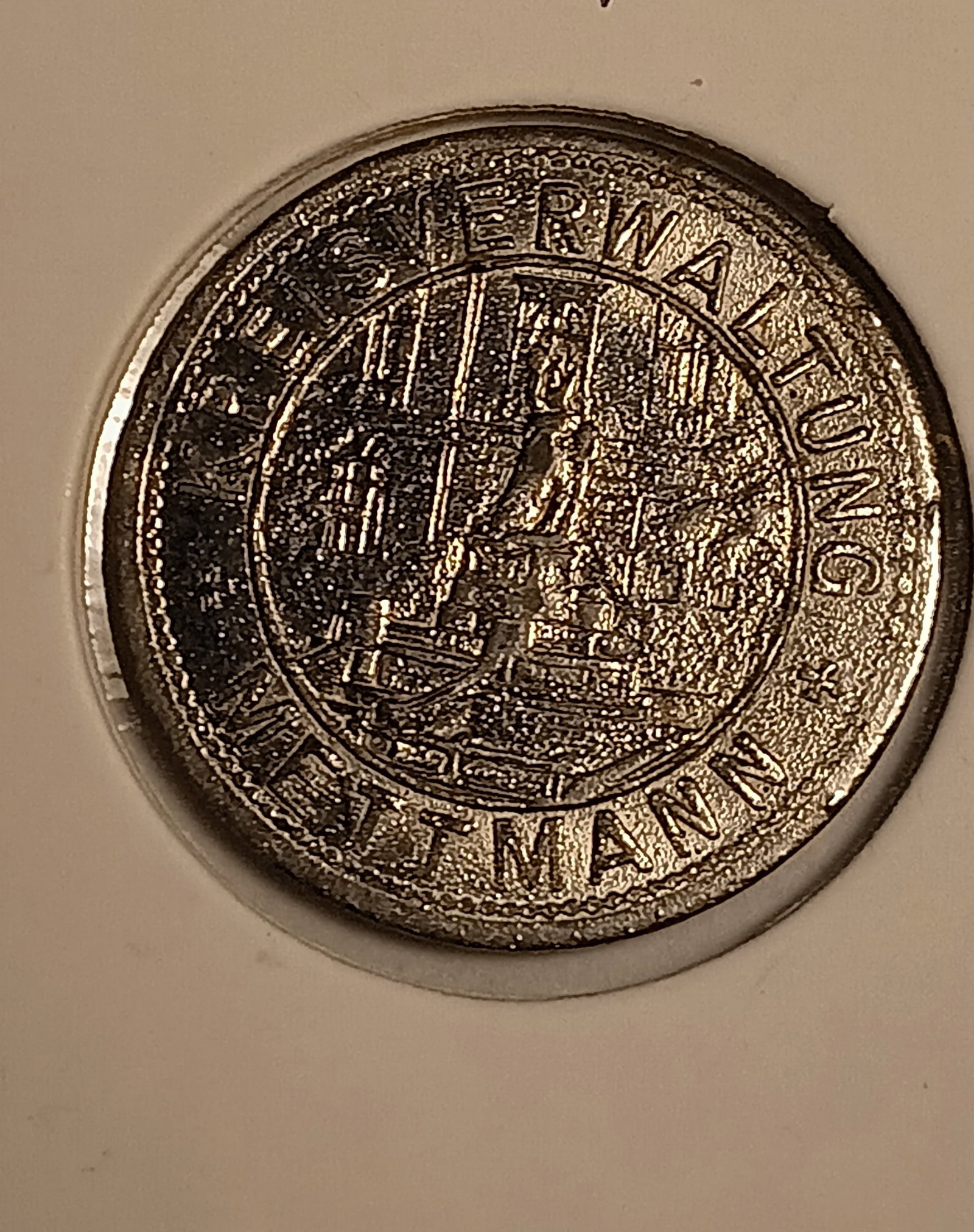 Rare 1917 Germany Five Pfennig Kriegsgeld War Coin Mettmann Municipal Region (1 of 2)