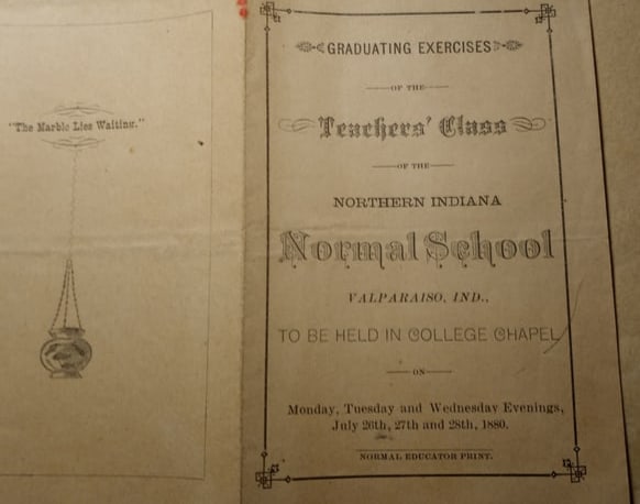 1880 Northern Indiana Normal School Teacher's Class Commencement Valparaiso University (1 of 8)