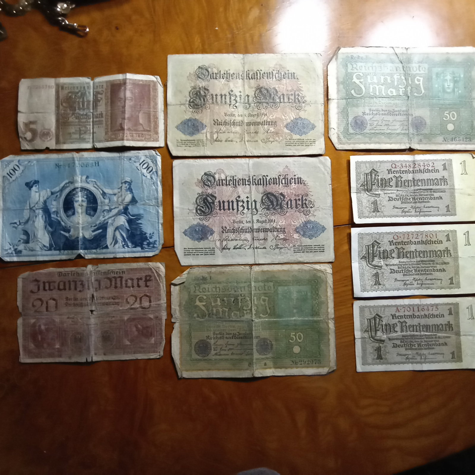10 Antique Currency Notes Early 20th Century Germany (1 of 14)