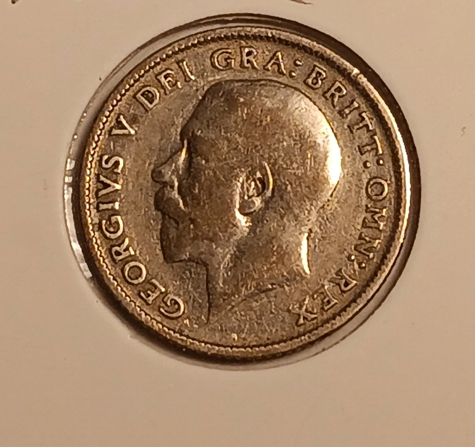 1924 British King George Sixpence Silver Coin (1 of 2)