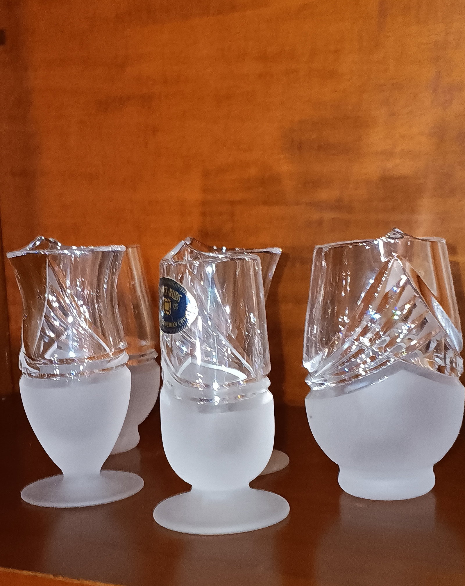 Five Vintage Very Cute Crystal Toothpick Holders Czech Republic (1 of 4)