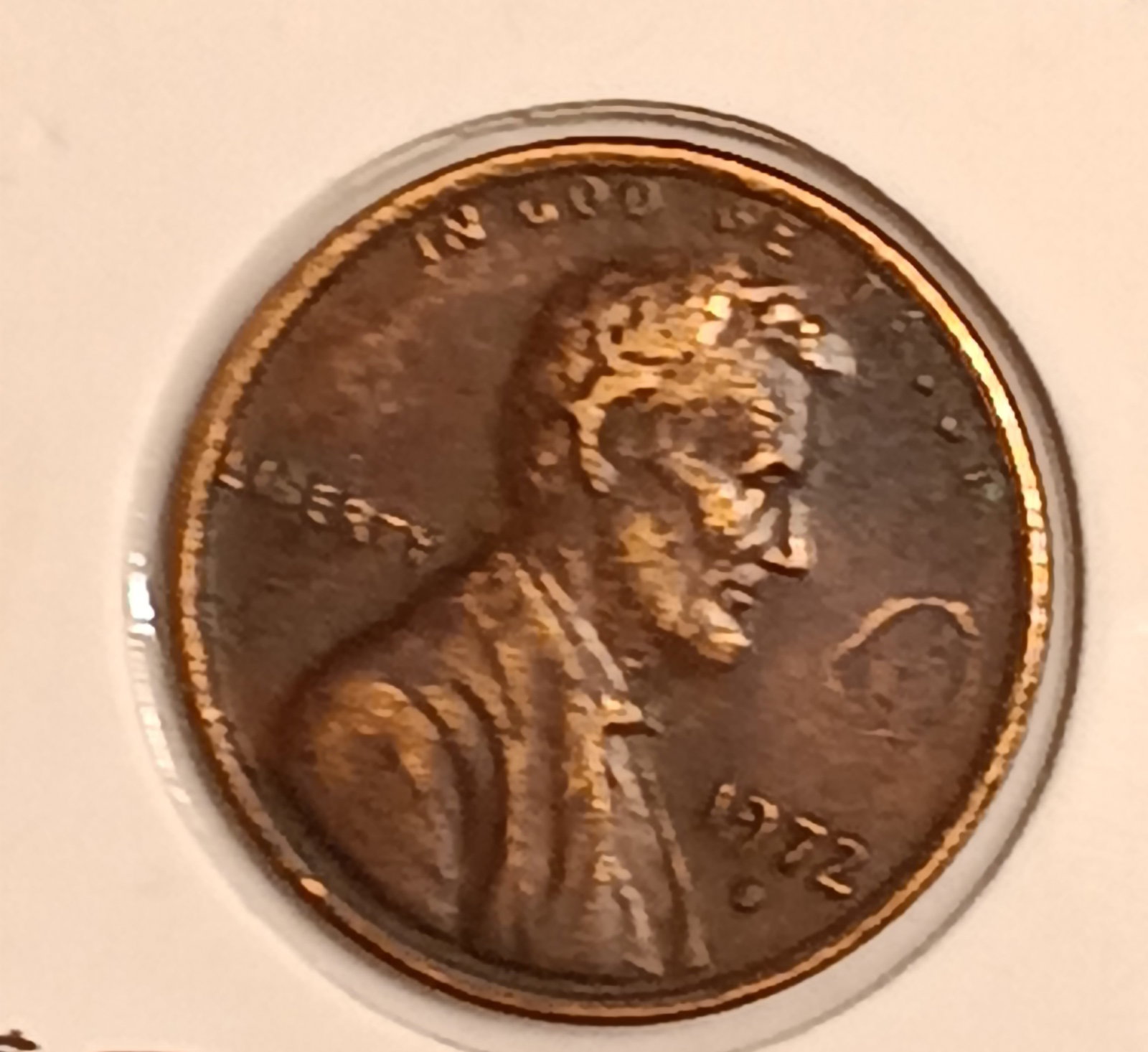 1972 D Lincoln Copper Penny Error Misstrike Possible Planchet Error (1 of 4)