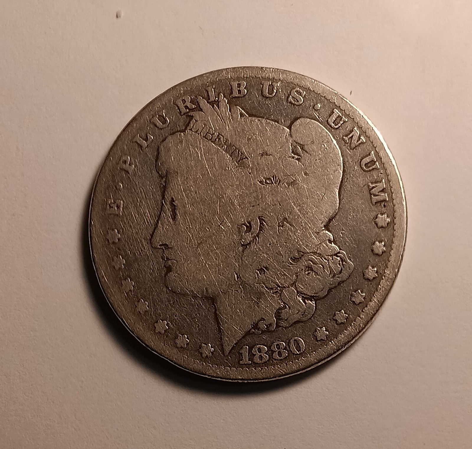 1880 O Morgan Silver Dollar New Orleans Mint: 90% silver.