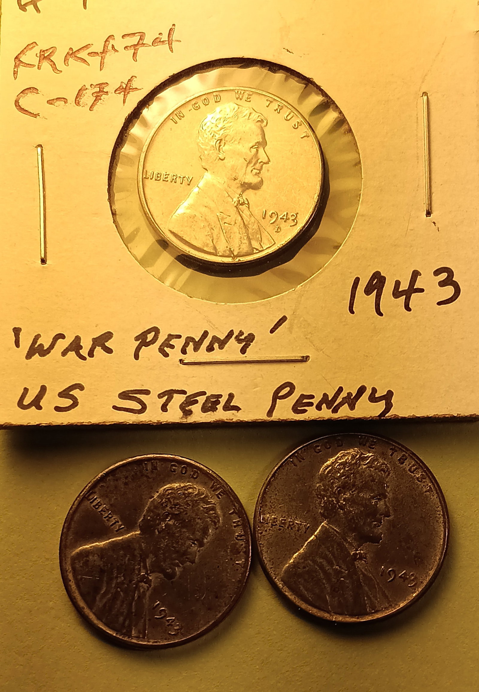 Three Lincoln Steel War Pennies (1 of 5)
