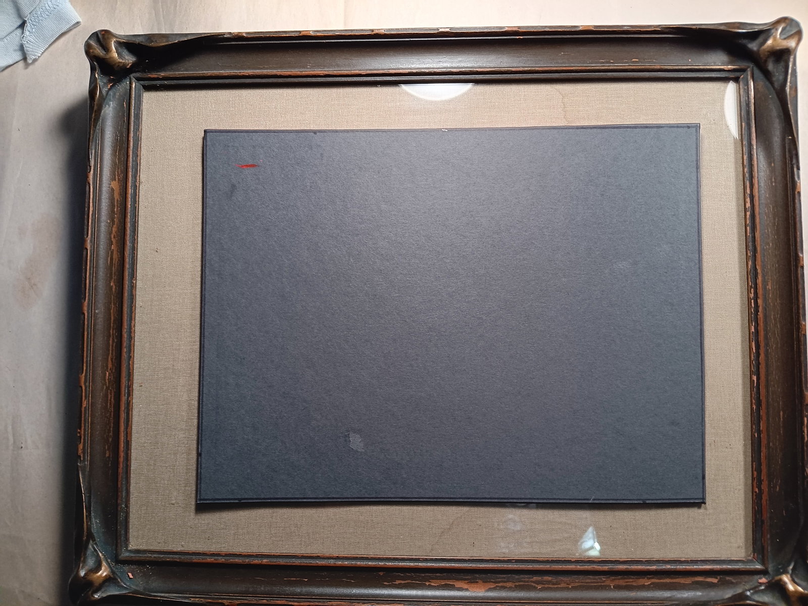 Antique American Circa 1910 Pie Crust Picture Art Frame 15 1/2 x 12 inches (1 of 5)