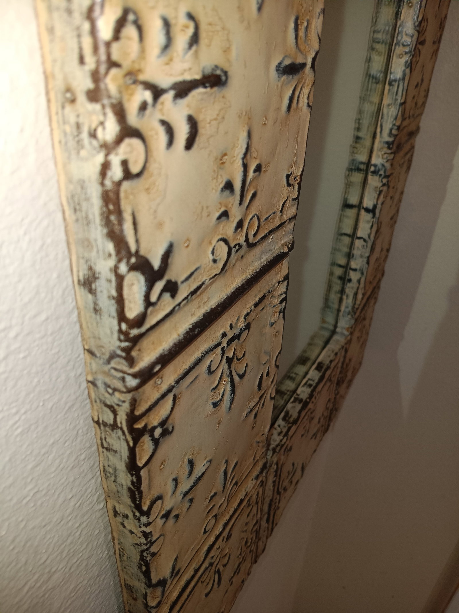 Antique Tin Ceiling Tile Mirror - 4