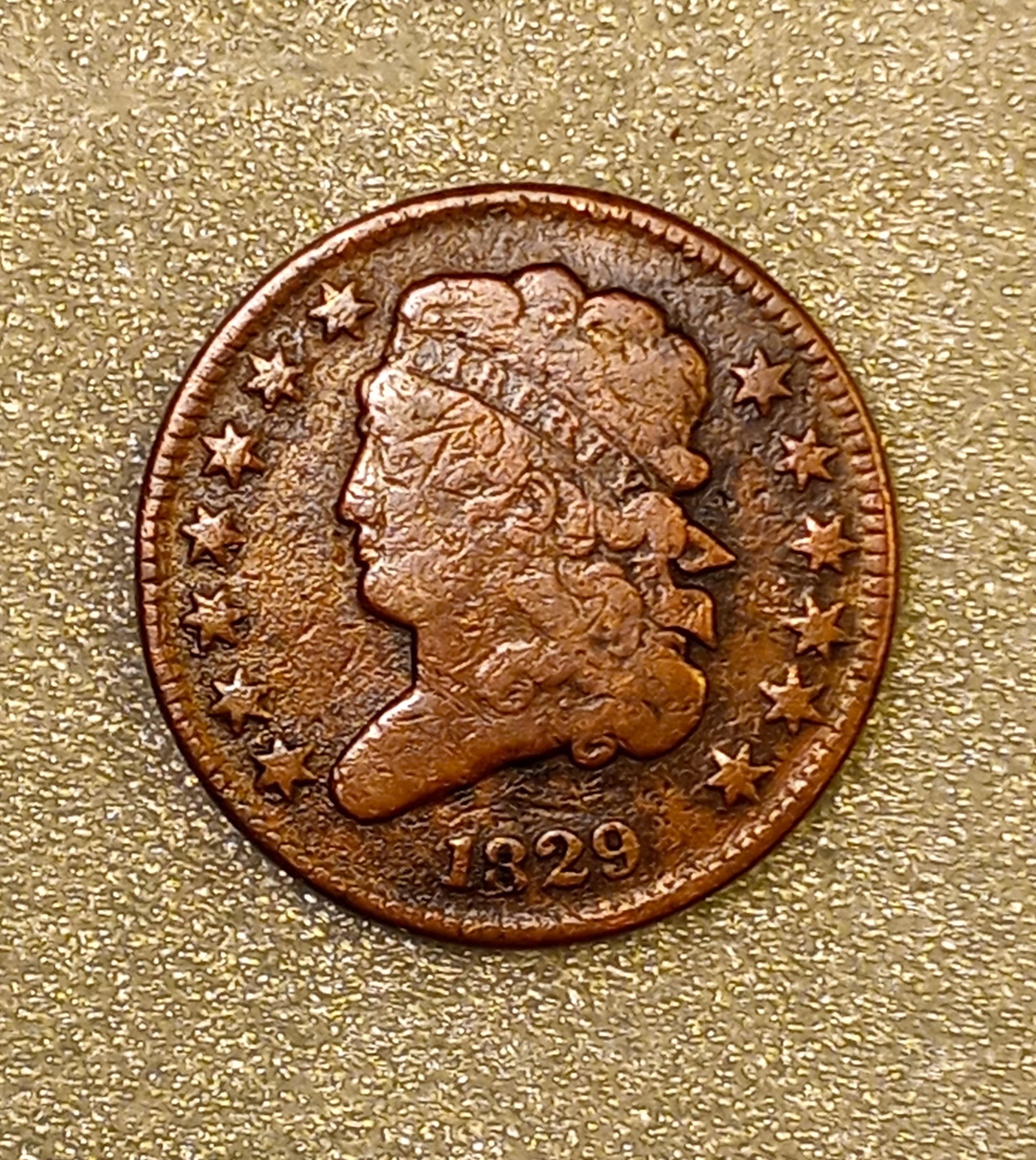1829 American Classic Head Half Cent (1 of 2)