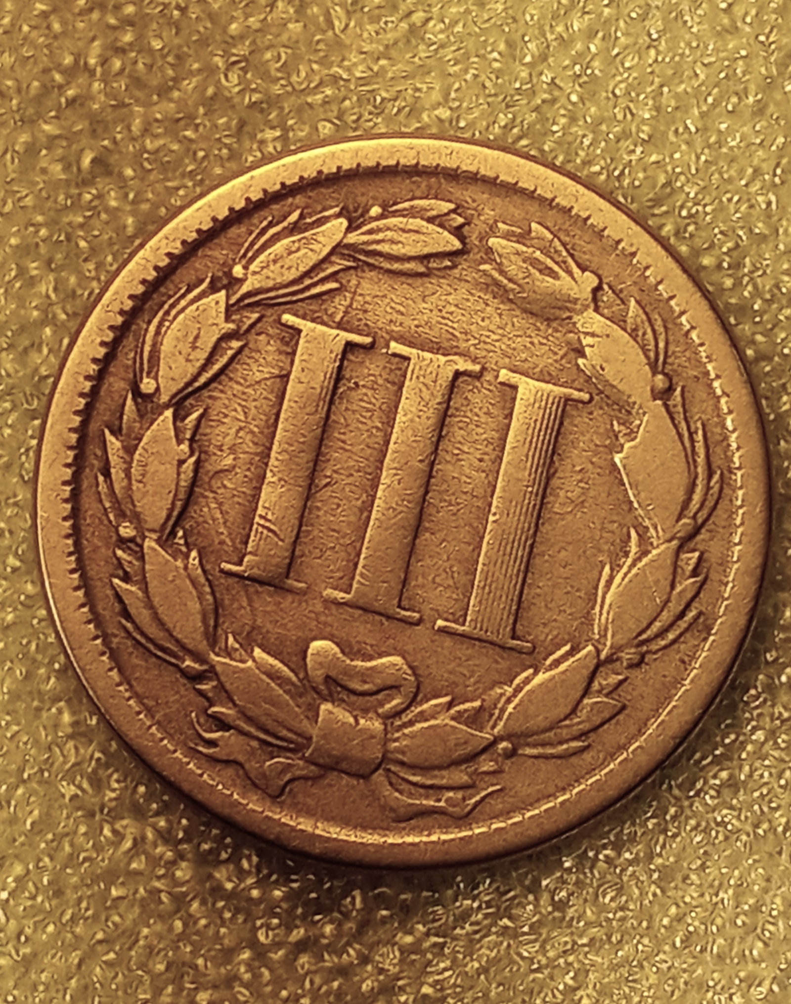 1865 Three Cent Nickel - 2