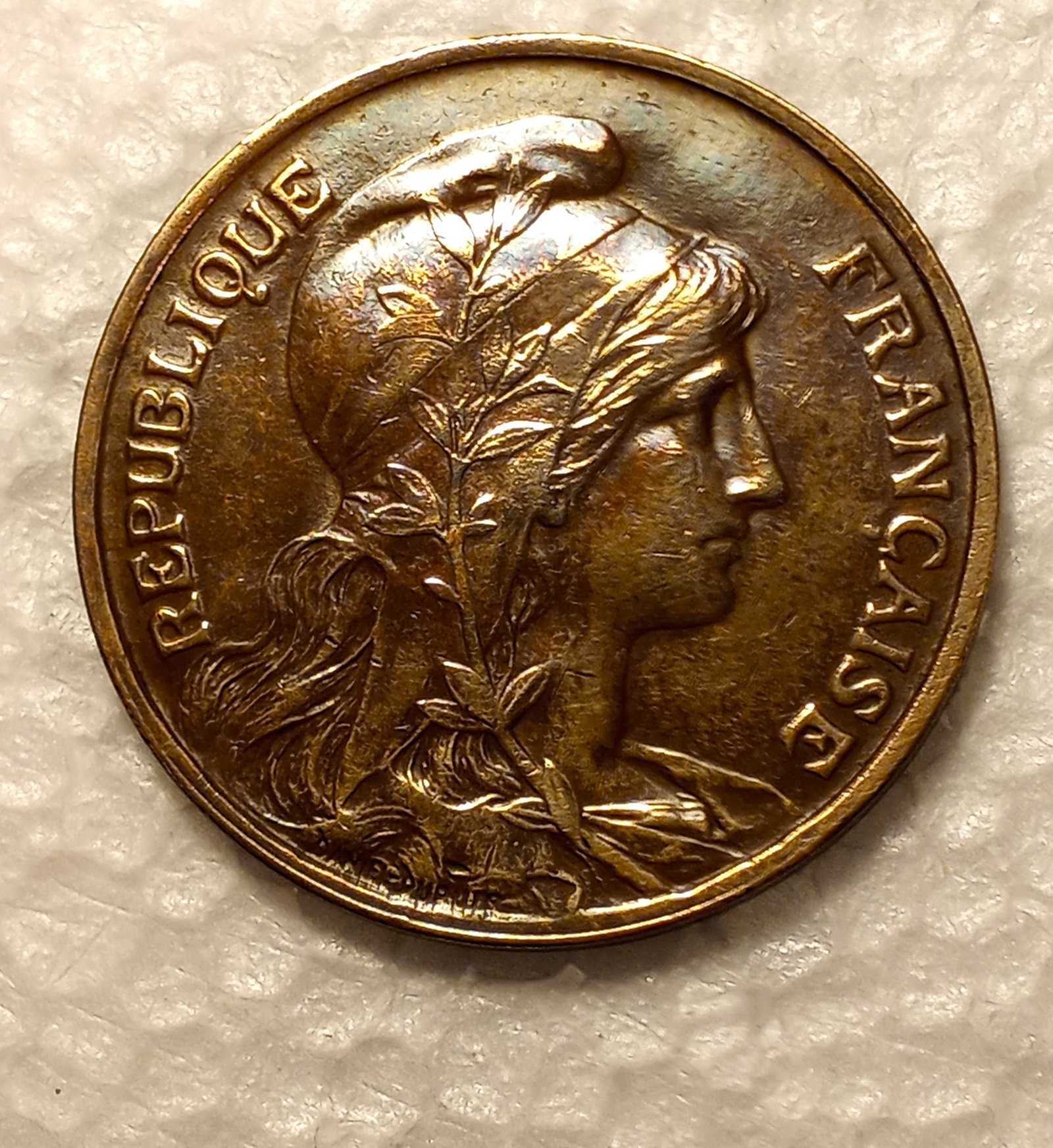 1898 French Coin Ten Centimes (1 of 2)
