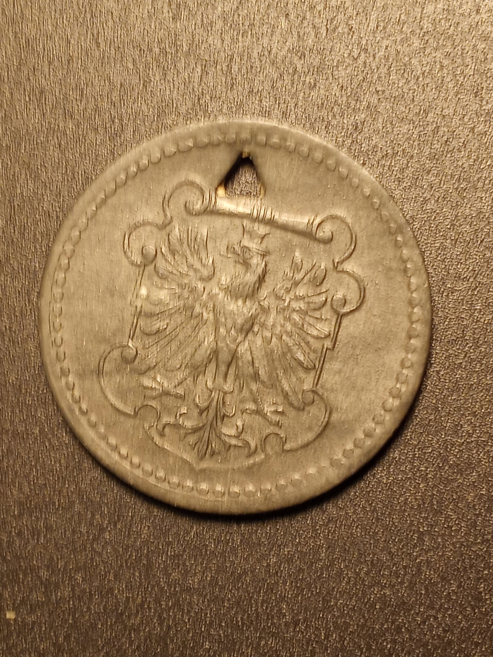 Germany WWI Emergency Money City of Frankfurt 5 Pfennig 1917: Rare to find in good condition.