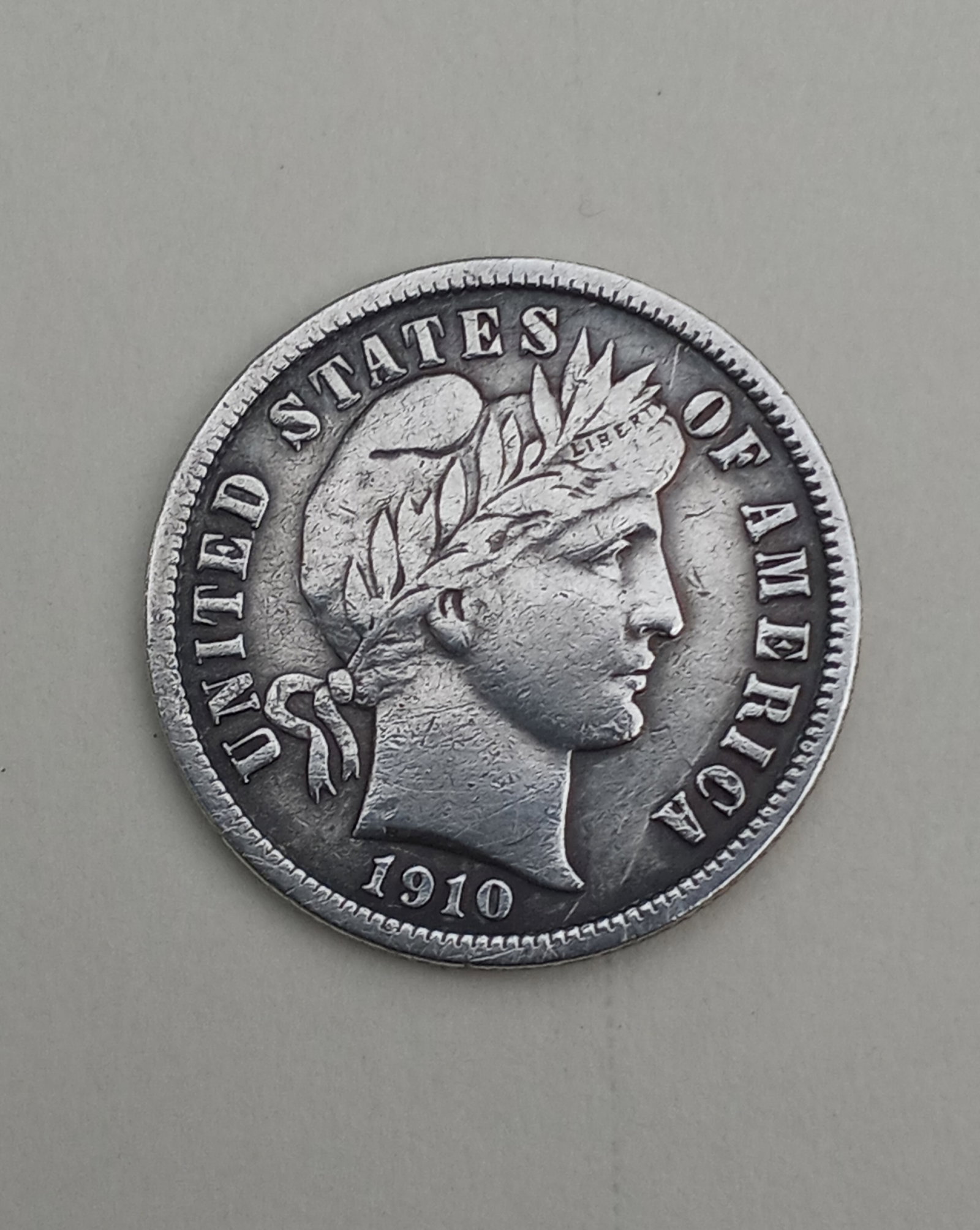 US 1910 Barber Silver Dime (1 of 2)