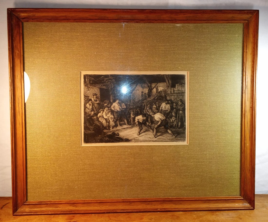 Antique Copper Plate Etching Franz Defregger Austria 1835-1921 (1 of 8)