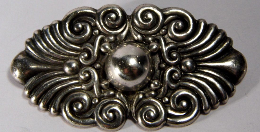 Vintage Los Castillo Mexican Sterling Silver Brooch (1 of 5)