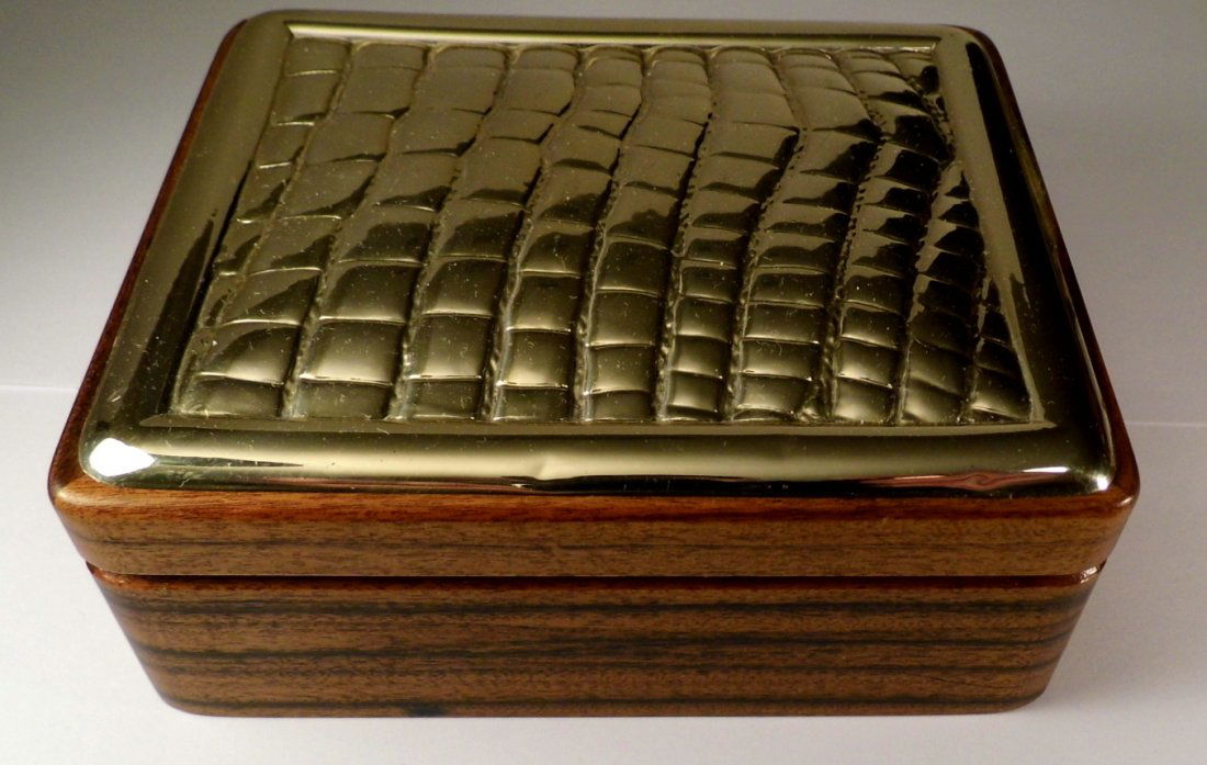 Italian Rosewood & Sterling Silver Trinket Box (1 of 6)