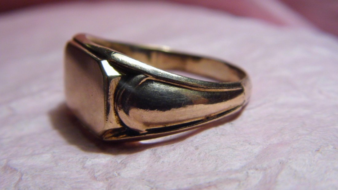 Victorian Gold Filled Signet Ring 10 1/2 (1 of 5)