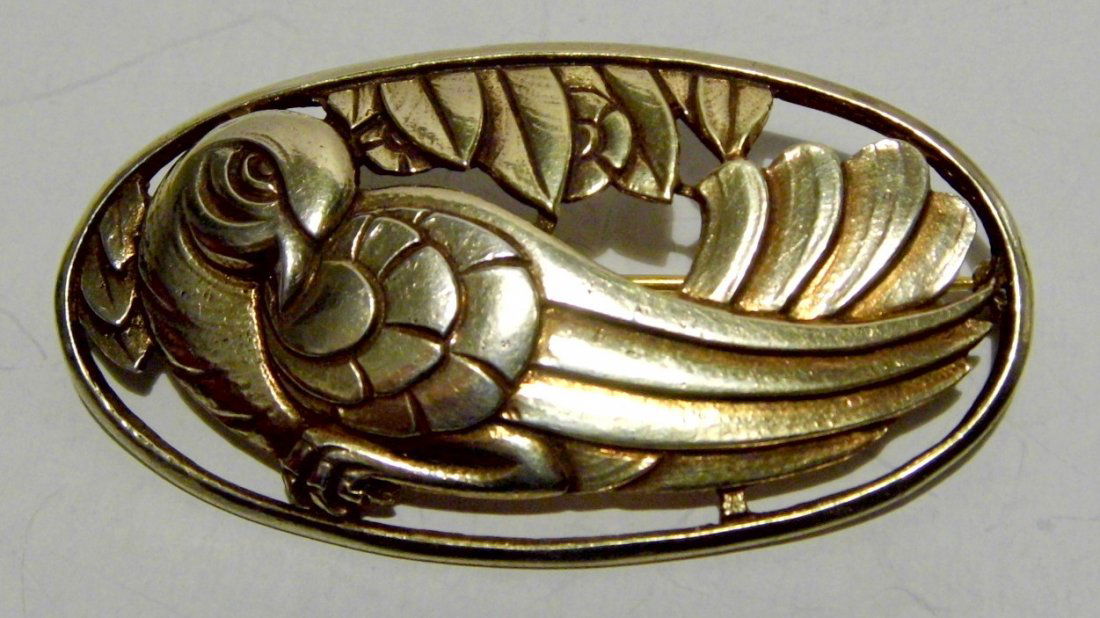 Period Art Deco Guglielmo Cini Sterling Silver Brooch (1 of 7)