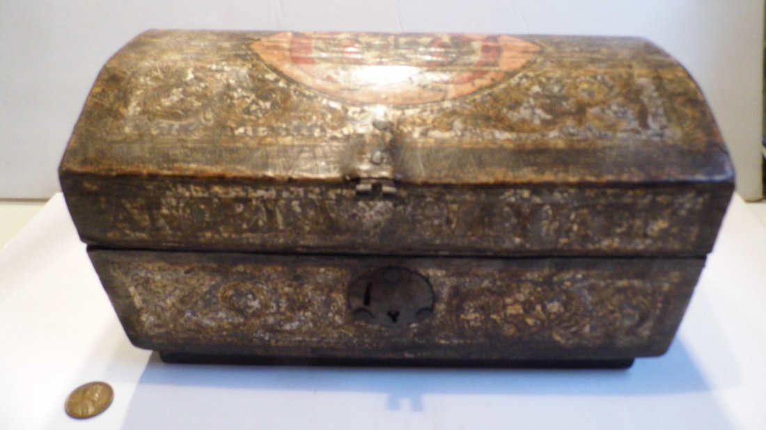 Ornate Primitive Peruvian Treasure Chest Box (1 of 10)