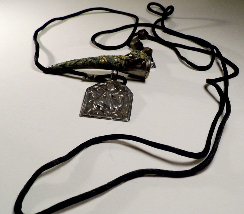 Chinese Silver Necklace Charms Chinese Guard Frog (1 of 6)