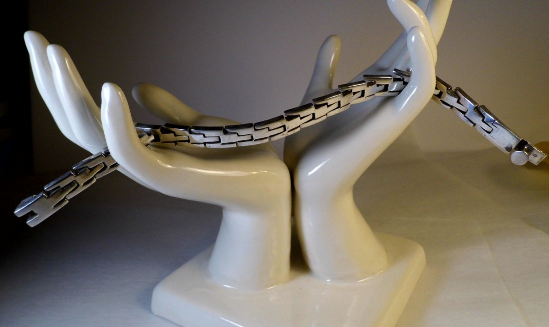 Unique Form Mexican Sterling Silver Mexican Bracelet (1 of 4)